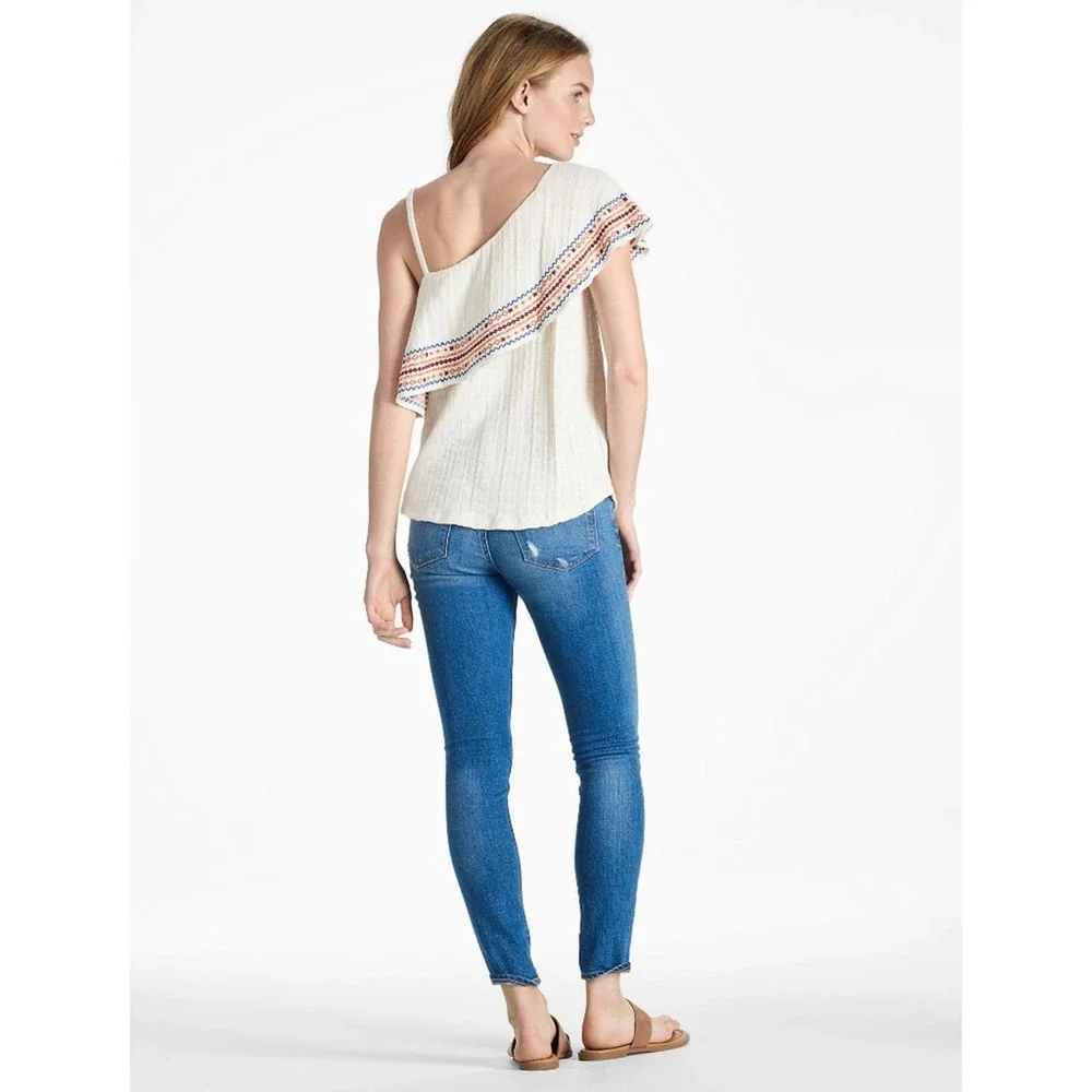 Lucky Brand Embroidered Off The Shoulder Top - Picture 3 of 4